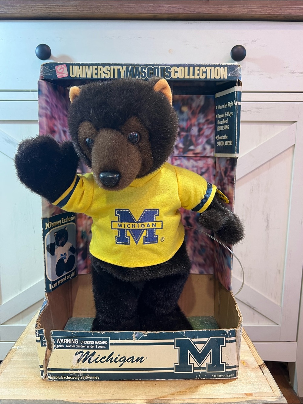 Vintage Gemmy Michigan University Wolverines Mascot U of M Fight Song New W/tag